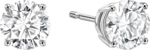 0.20-2.00 Cttw Round Cut Lab Grown Diamond Stud Earrings 14K White Gold 4 Prong Push Back (F-G Color, VS1-VS2 Min Clarity) | Comes With Gift Box