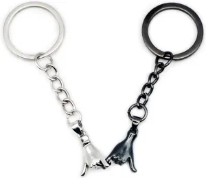 1 Year Anniversary for Boyfriend Girlfriend Couples Keychain for Him Her Pinky Promise Matching Couples Stuff Wedding Paper Steel Iron Anniversary 1st 6th 11th Anniversary Birthday Valentine Gifts