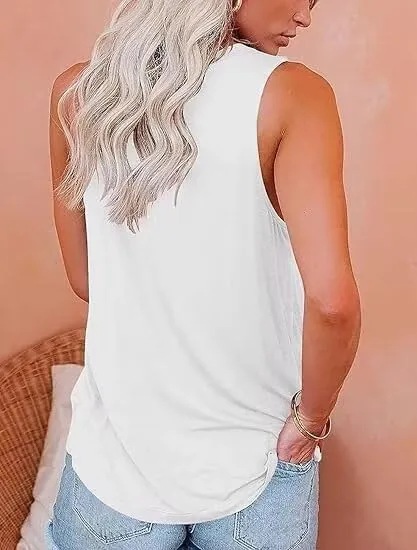 1/3 Pack Womens Fashion Tank Tops Crewneck Loose Fit Basic Casual Going Out Workout 2025 Trendy Sleeveless Shirts