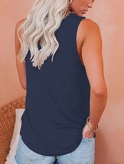 1/3 Pack Womens Fashion Tank Tops Crewneck Loose Fit Basic Casual Going Out Workout 2025 Trendy Sleeveless Shirts