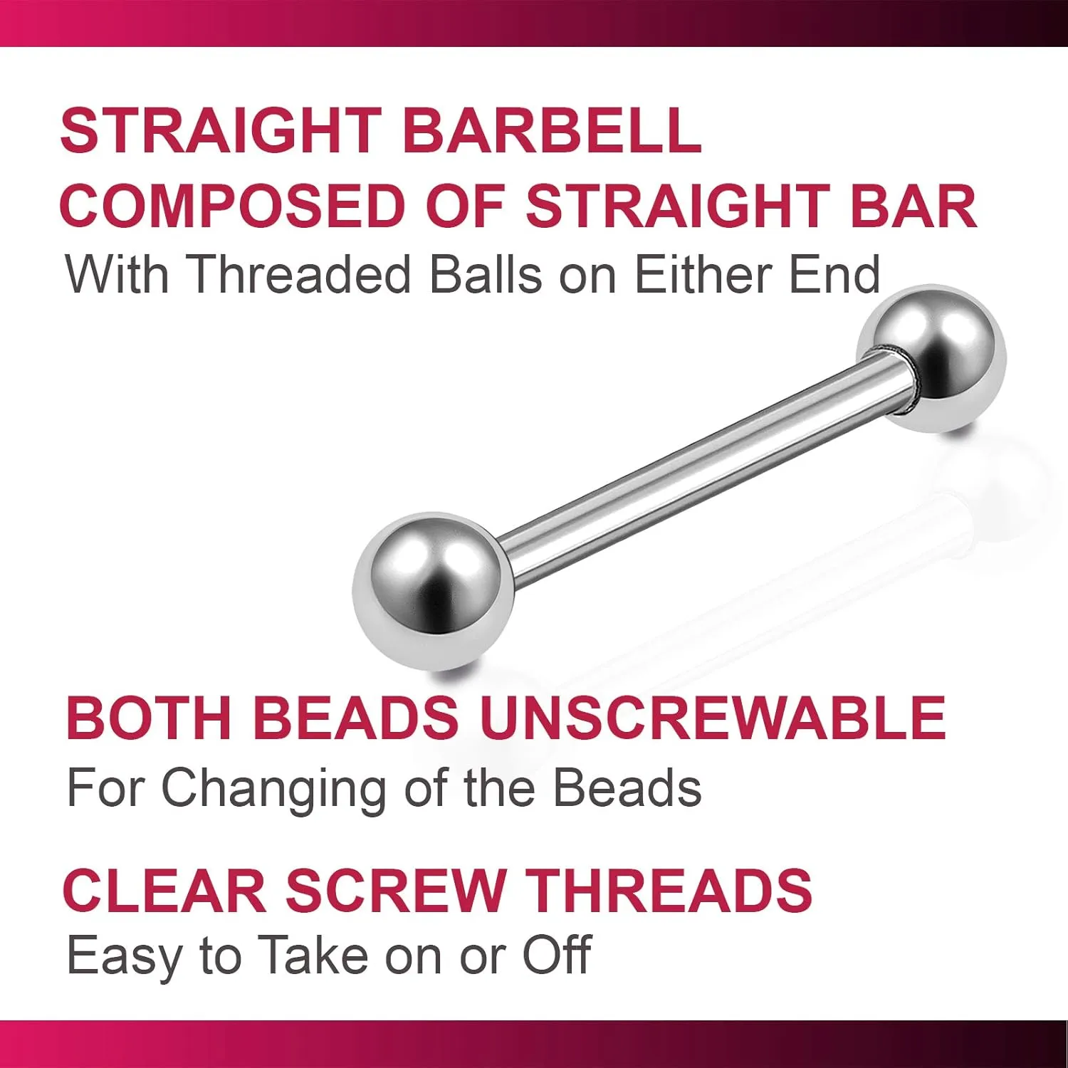 16g 1.2mm Barbell Earrings Stainless Steel Cartilage Eyebrow Tragus Daith Rook Helix Earrings Eyebrow Body Jewelry Pick Size