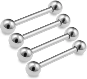 16g 1.2mm Barbell Earrings Stainless Steel Cartilage Eyebrow Tragus Daith Rook Helix Earrings Eyebrow Body Jewelry Pick Size