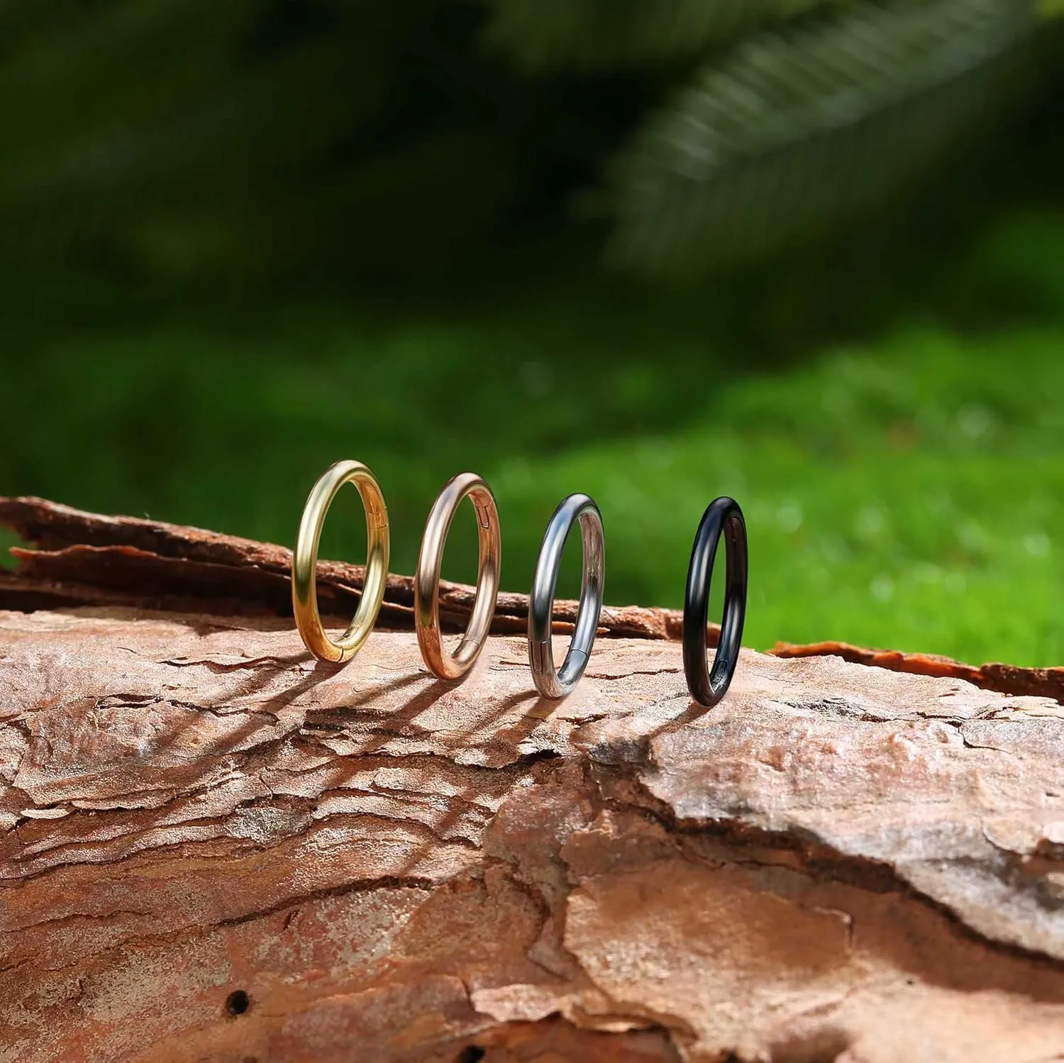 16G Cartilage Hoop Earrings for Women Men - Stainless Steel Hinged Clicker Nose Hoop Rings Helix Septum Conch Daith Lip Tragus Piercing Jewelry 9 Pcs 8mm 10mm