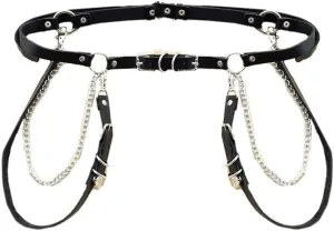 1pc Waist Chain Punk Waist Body Chains Rave Womens Belts Belts for Jeans Accessories for Jewelry Gothic Waist Imitation Leather