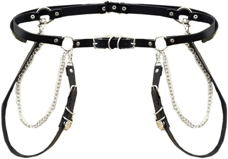1pc Waist Chain Punk Waist Body Chains Rave Womens Belts Belts for Jeans Accessories for Jewelry Gothic Waist Imitation Leather