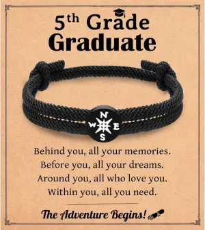 2025 Graduation Gifts for Him Men Boys, High School 5th 6th 8th Grade Kindergarten Preschool College Masters Degree Graduation Gifts Compass Bracelet for Grandson Son Nephew Friends