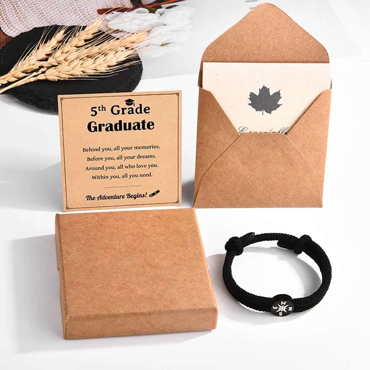 2025 Graduation Gifts for Him Men Boys, High School 5th 6th 8th Grade Kindergarten Preschool College Masters Degree Graduation Gifts Compass Bracelet for Grandson Son Nephew Friends