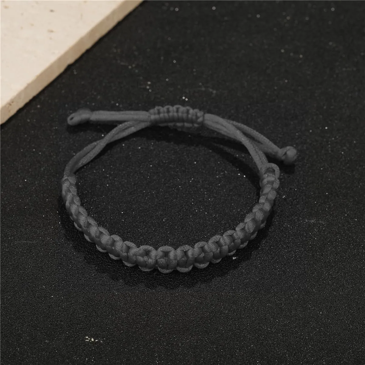 2PCS String Bracelets for Women Men Handmade Red Black Buddhist Tibetan Woven Rope Bracelet for Protection and Luck Friendship Bracelet