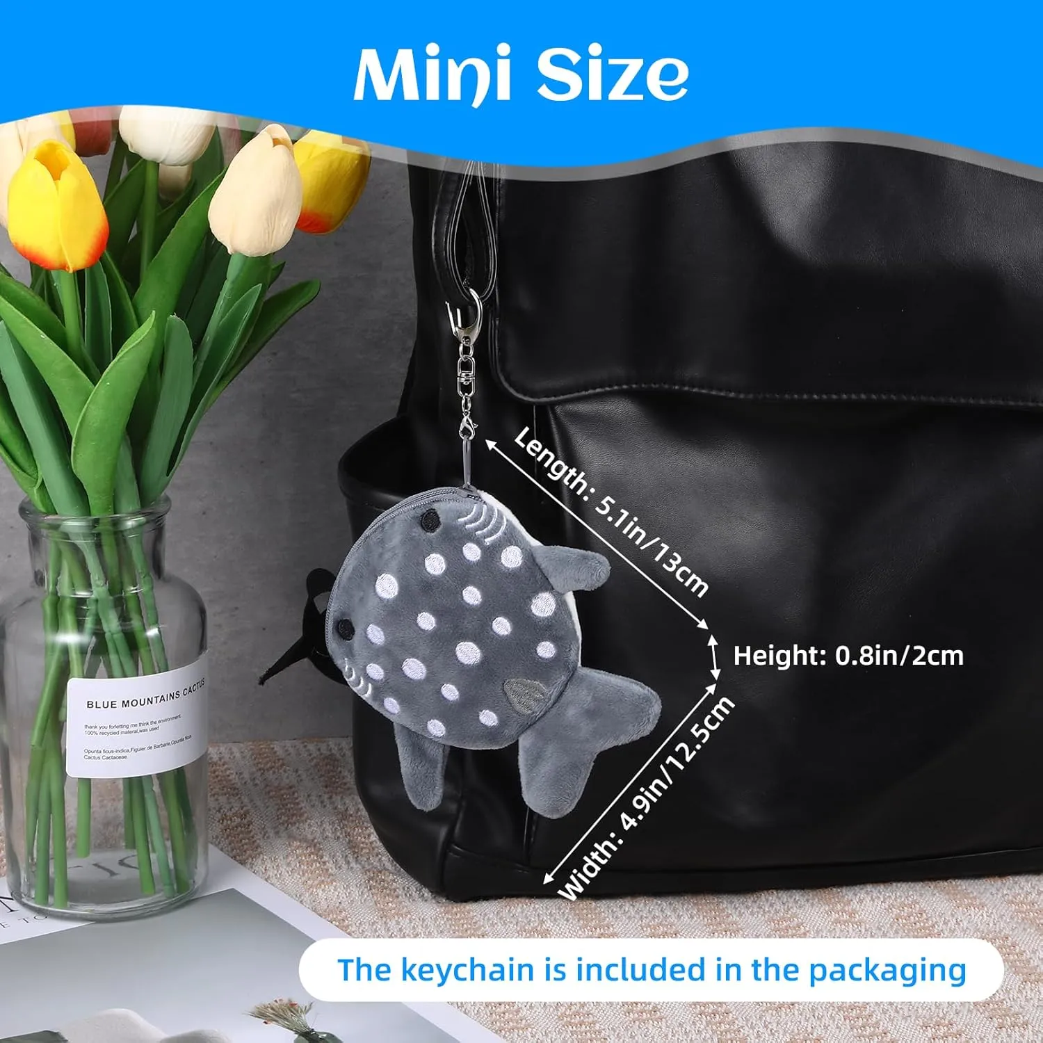 3 Pack Whale Shark Coin Purse, Funny Change Purse Coin Pouch, Cute Wallet Kawaii Whale Shark Plush Kids Wallet, Sharks Plush Keychain Pouch with Zipper Small Coin Purse for Women Cash Lipstick