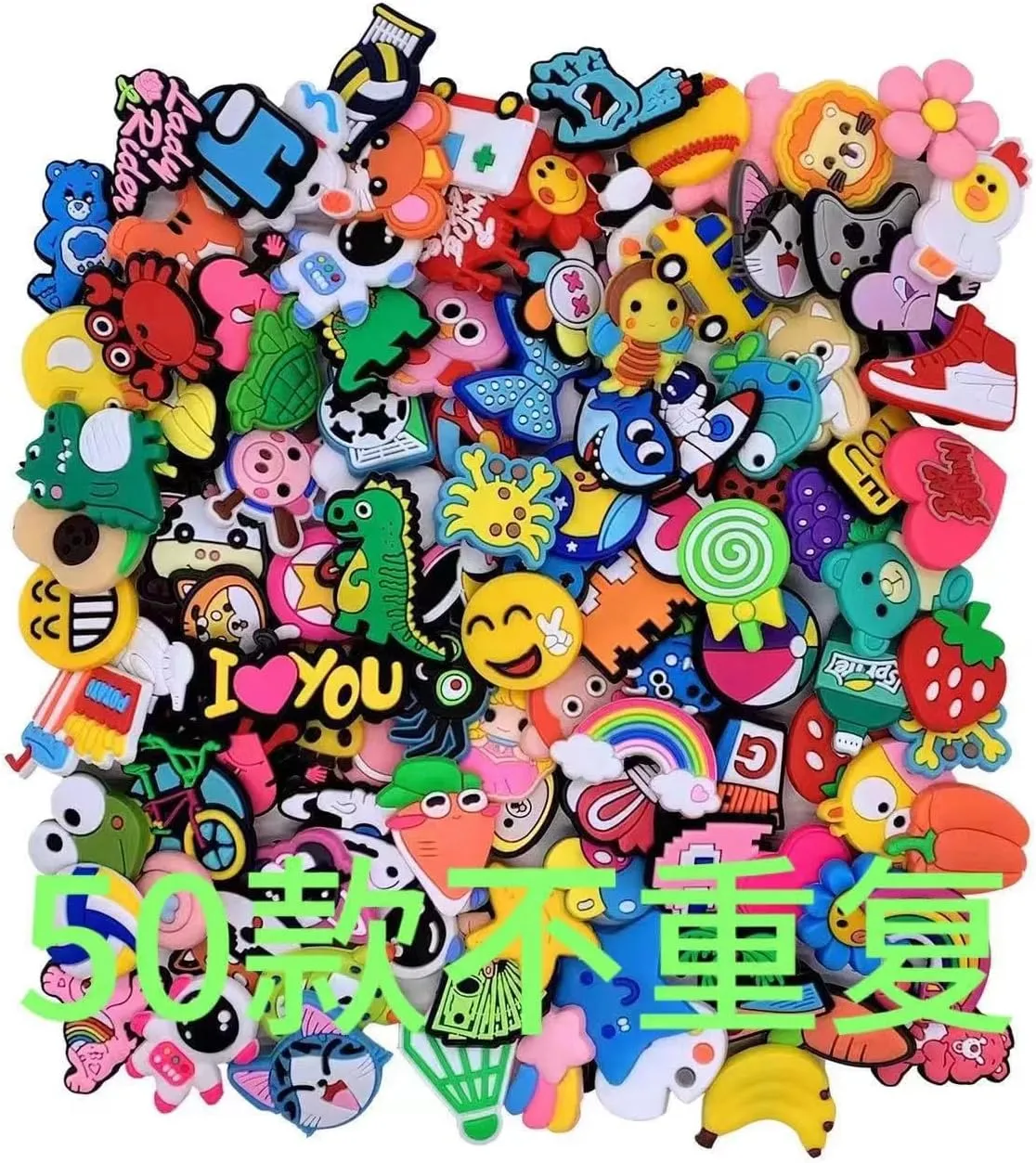 30,50,100 pcs Random Shoe Charms Different Shoe Charms Decoration pack for Kids Boys Girls Women Men Clog Accessories Party Favorfor Shoe & Bracelet Wristband Party Gifts