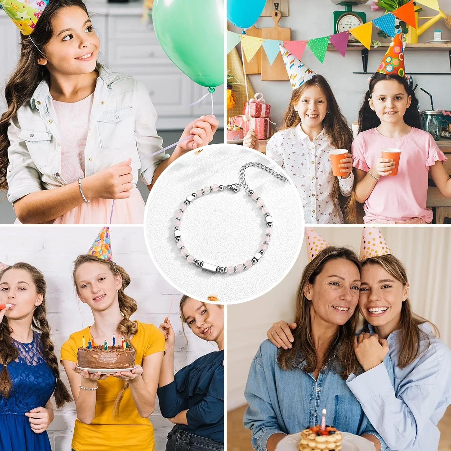 6-21 Years Old Girls Birthday Gifts, Tiny Beaded Bracelets Gifts for Daughter Granddaughter Niece Friends with Happy 6th-21st Birthday Card