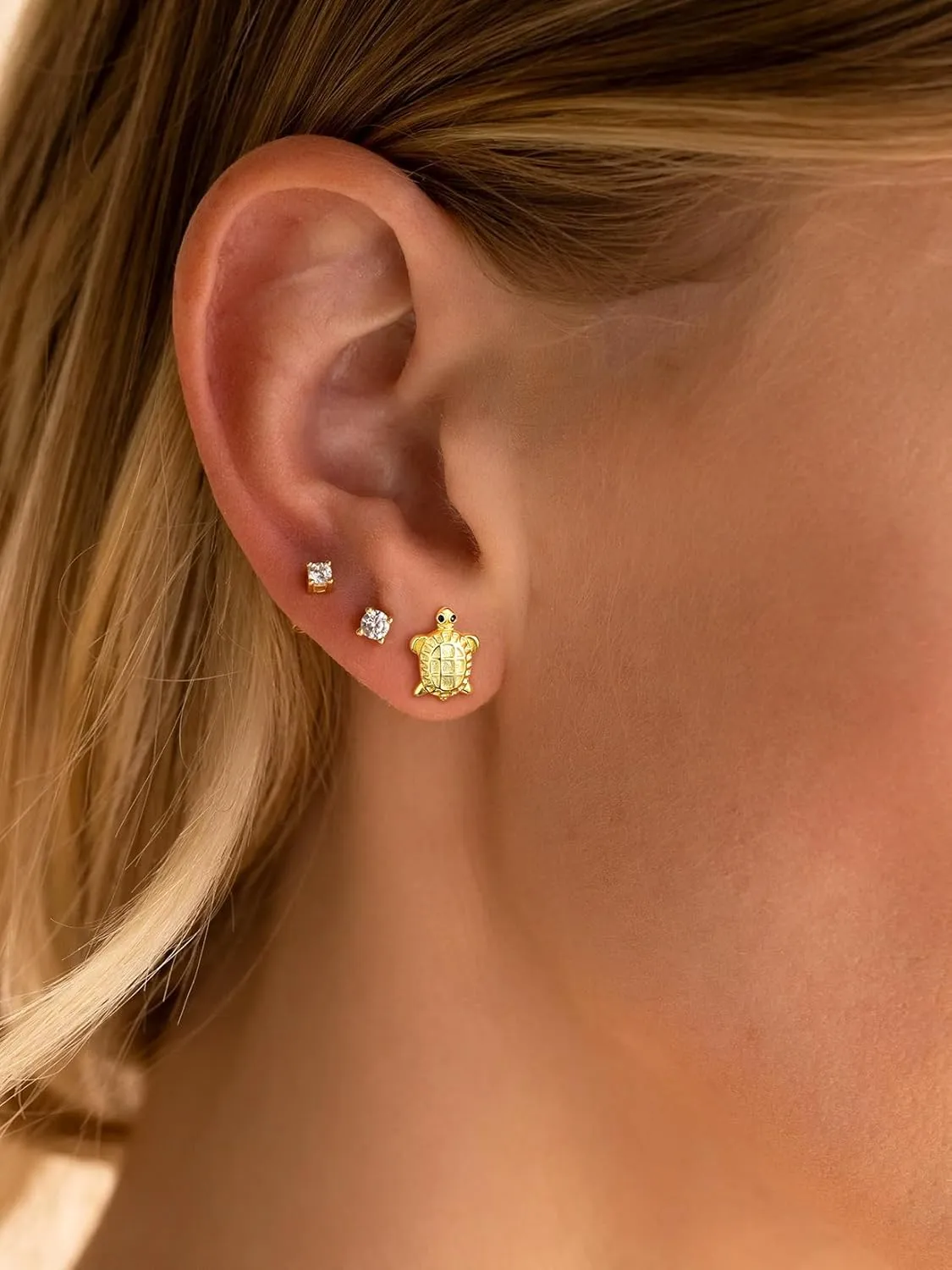 925 Silver Cute Pig/Panda Bear/Dog/Cat Earrings Stud Solid Sterling Jewelry " Kiss me Hug Me" 3D Kitten Earring