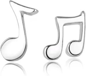 925 Sterling Silver Music Notes Earrings-Lady Love Melody Earrings (Allergy-Prevention) Jewelry for Women