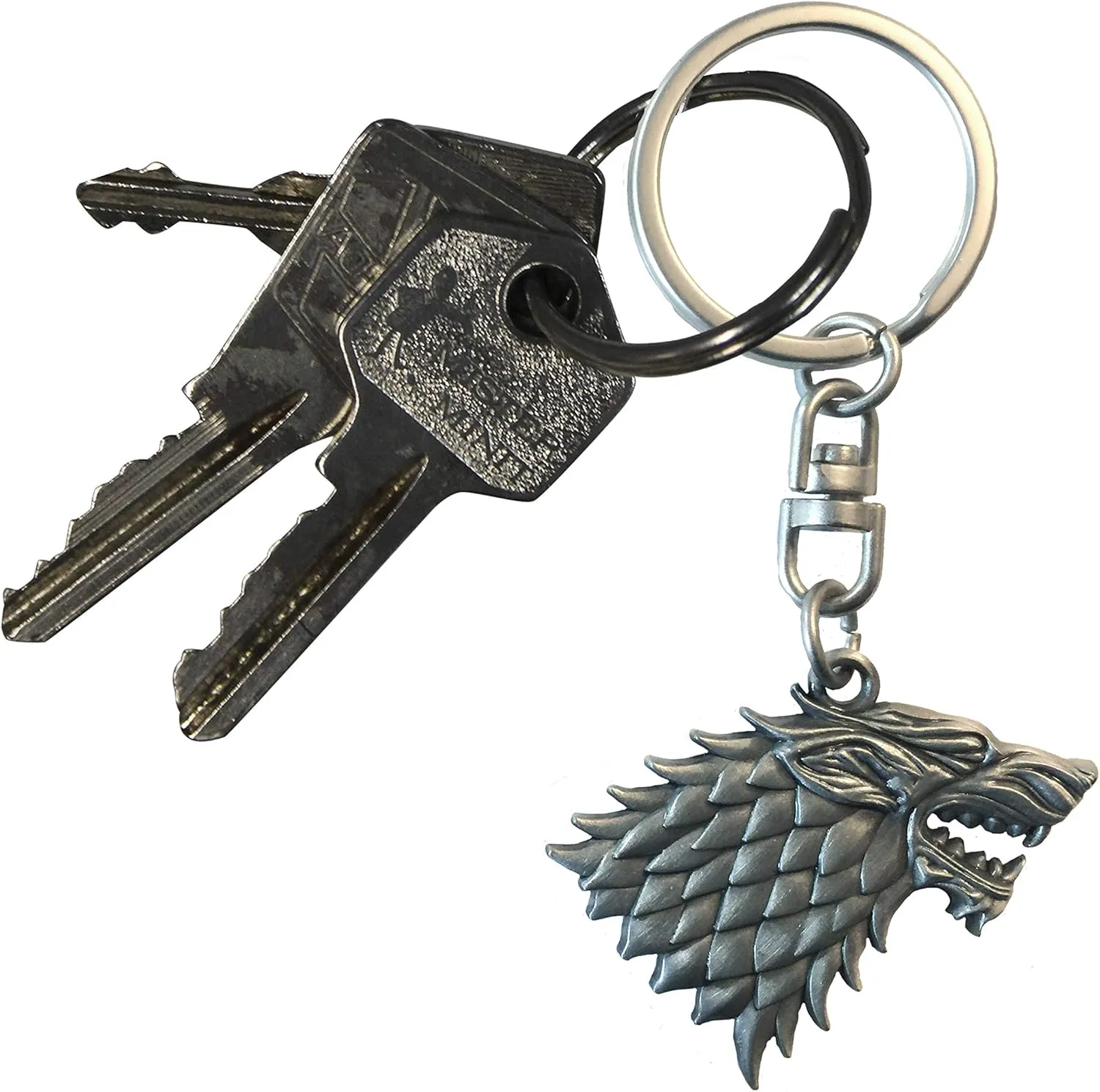 ABYstyle Game of Thrones Stark Metal Keychain Measures 4.5 x 5.5 cm Fantasy Novels Accessories Merch Gift