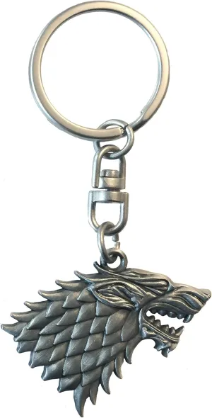 ABYstyle Game of Thrones Stark Metal Keychain Measures 4.5 x 5.5 cm Fantasy Novels Accessories Merch Gift