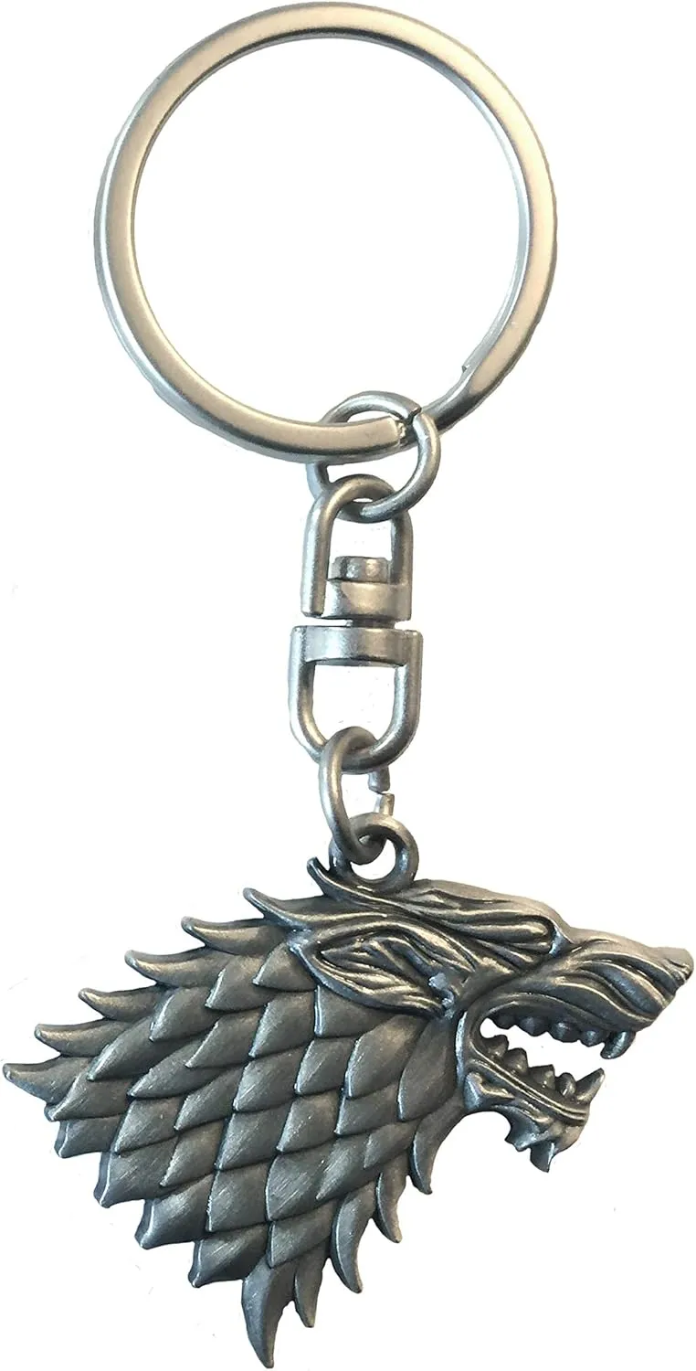 ABYstyle Game of Thrones Stark Metal Keychain Measures 4.5 x 5.5 cm Fantasy Novels Accessories Merch Gift