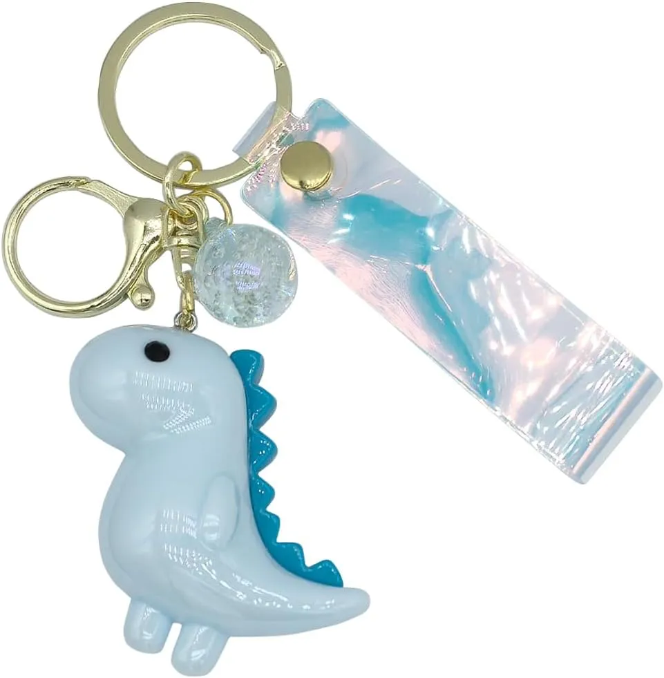 Acrylic Cute Dinosaur Car Key Chain Ring Charm Dino Keychain Pendant For Bags Backpack Purse Accessories