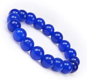 AD Beads Natural Gemstone Round Beads Stretch Bracelet Healing Reiki 10mm (Blue Jade)