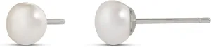 Amazon Essentials 14K Gold Plated Sterling Silver Freshwater Pearl Stud