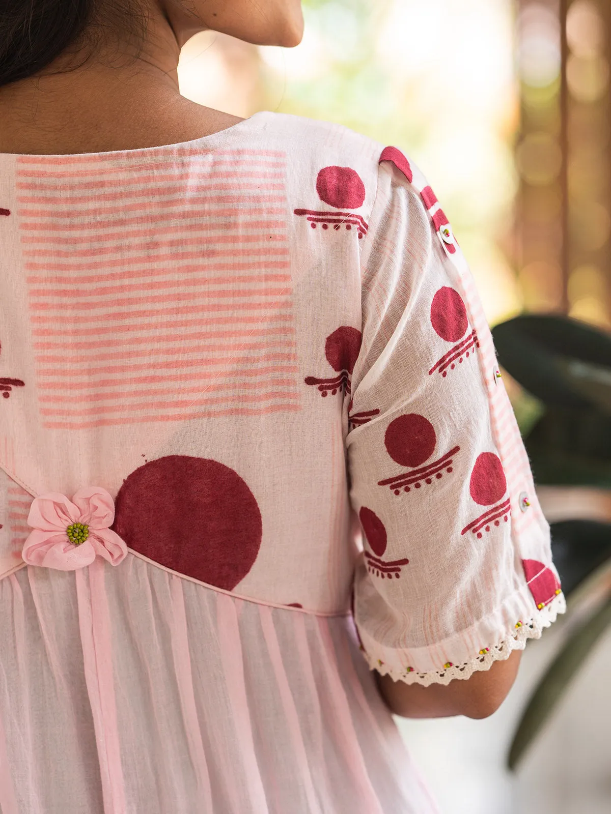 Angrakha Patterned Dress