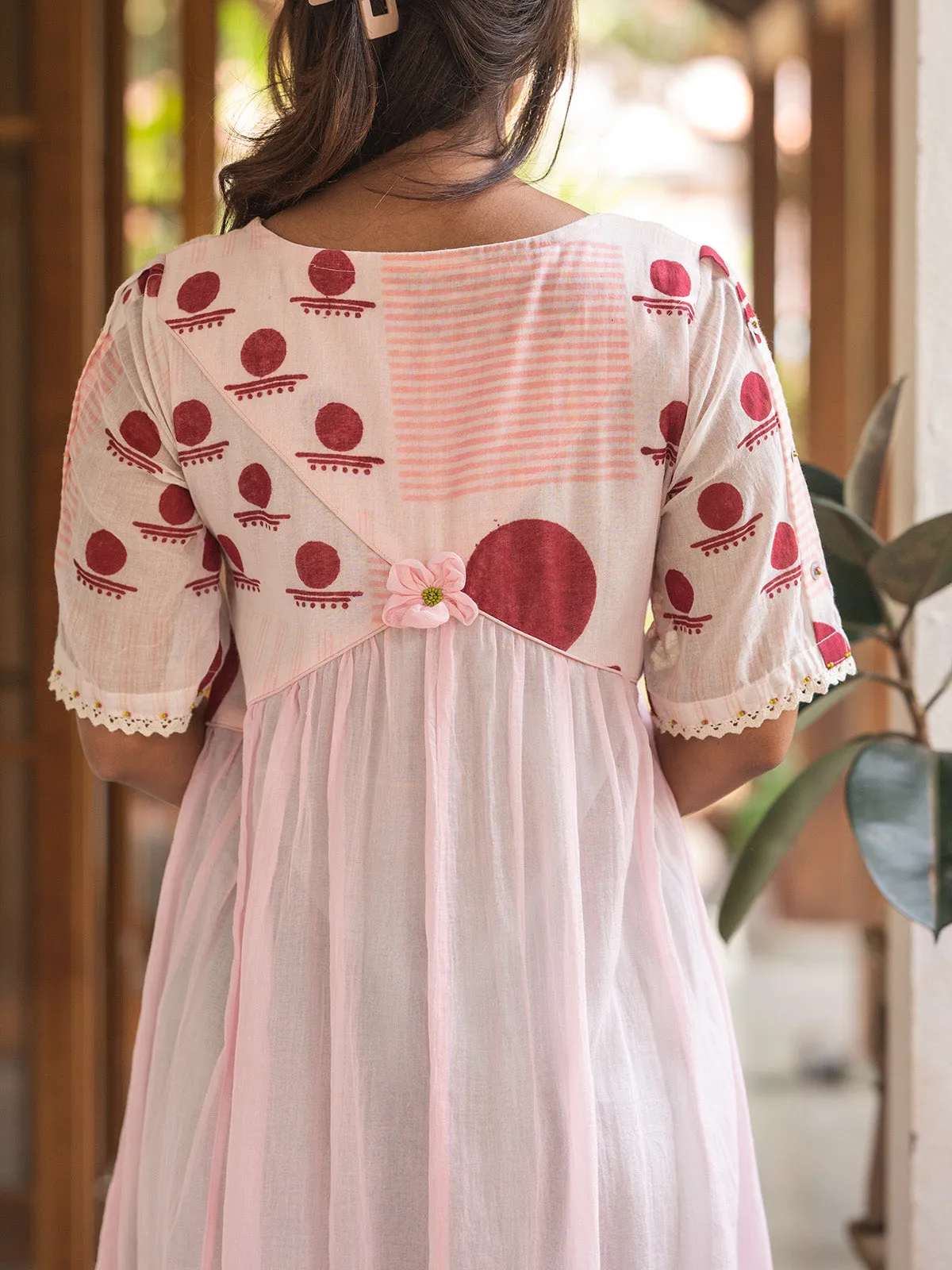 Angrakha Patterned Dress