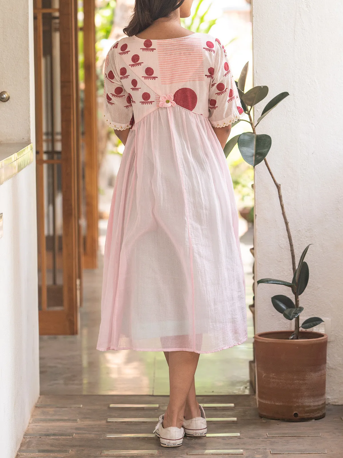 Angrakha Patterned Dress