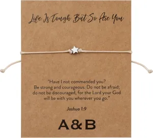 ARK & BAY Christian Charm Bracelet With Inspirational Bible Verse, Single Or Set Of 2 Religious Bracelets, Encouragement Gifts Of Faith and Spirituality