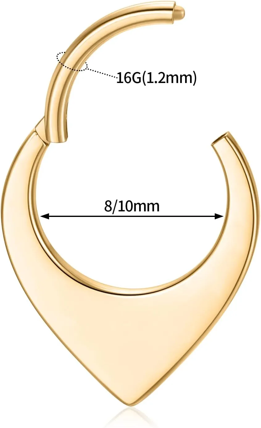 AROWRO Septum Jewelry 16G 316L Surgical Steel Septum Ring Nose Rings Hoops for Men Women Septum Piercing Jewelry Daith Earring Cartilage Tragus Rook Ear Lobe Piercing Jewerly