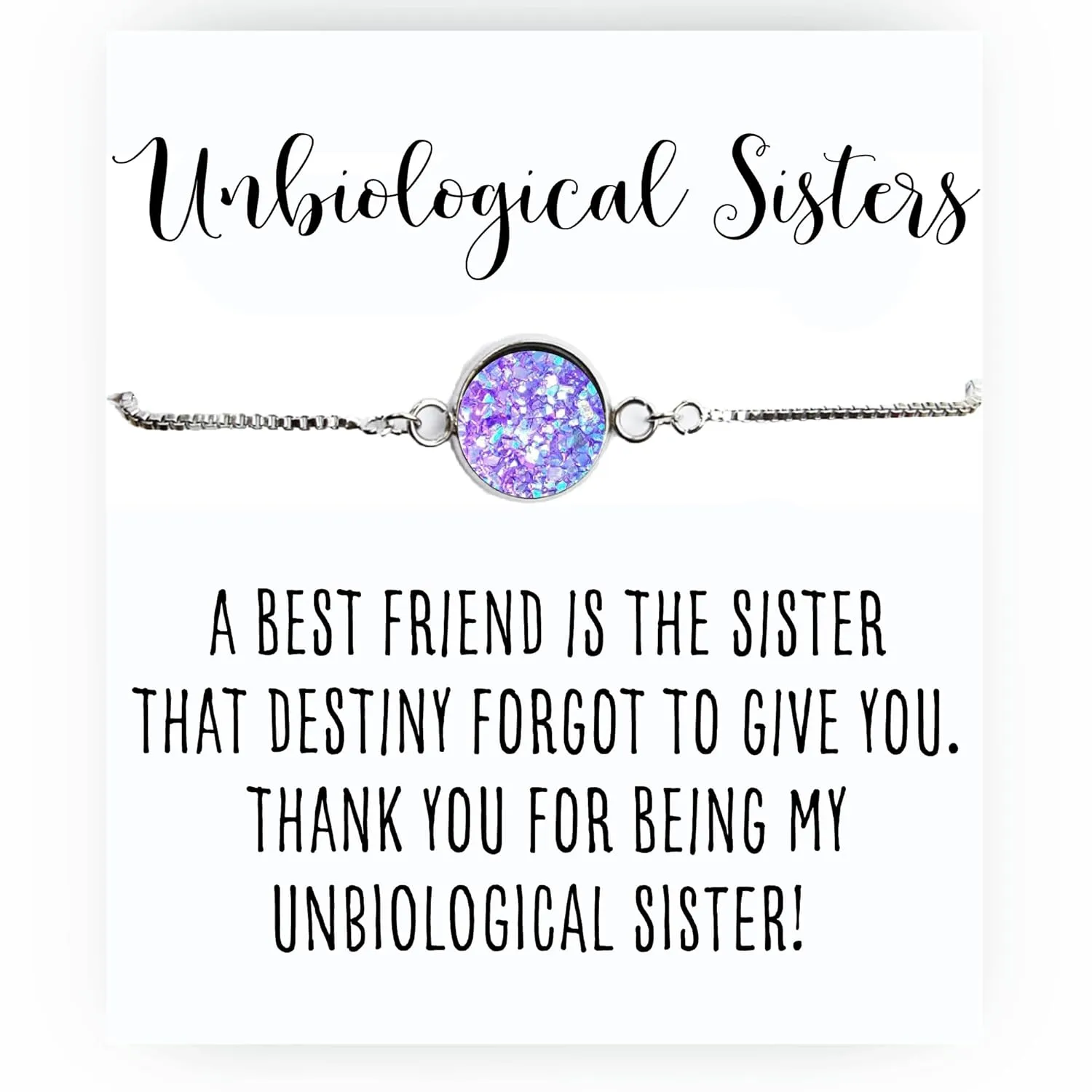Best Friend Forever Bracelet- Friendship Bracelet- Minimalist Bracelet- Gifts for Best Friend Female- Box Chain Bracelet Gift for Her