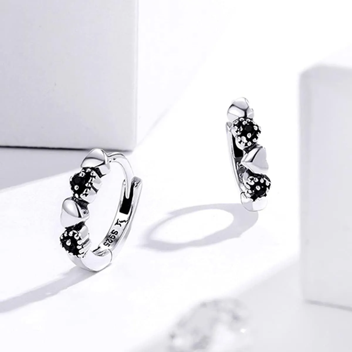BISAER Gold Hoop Earrings for Women Large 14K White Gold Plated Huggie Earrings Cubic Zirconia Huggie Hoop Earring Cartilage Piercing Earrings Ear Cuff for Women