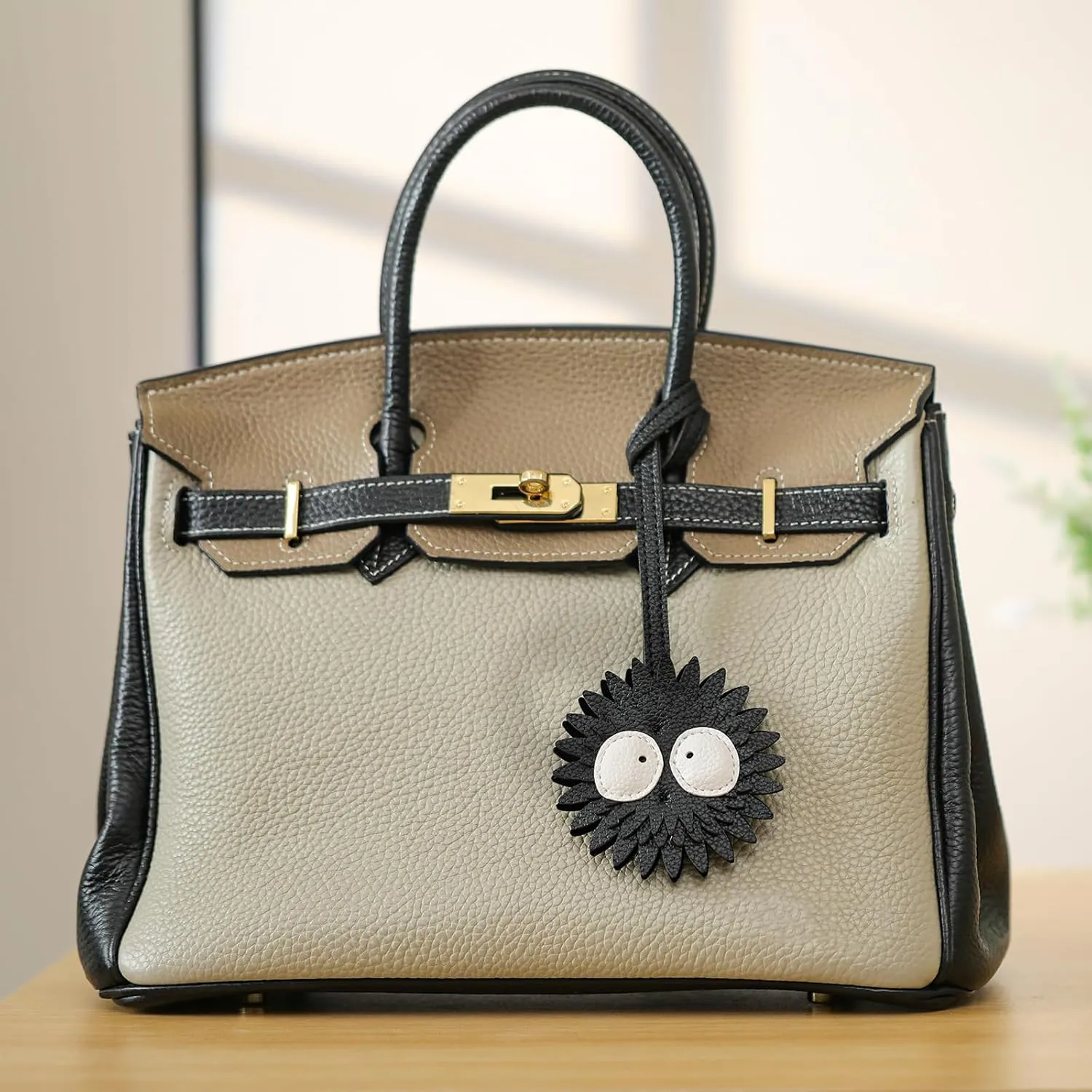 Black Bag Charm, Funny Fashion Keychain, Cute Leather Bag Accessories for Handbags, halloween decor