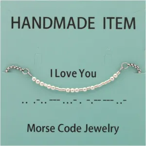 Bloomfall Customize Beads Jewelry Morse Code Bracelets For Women Teen Girls Funny Encouragement Secret Message Bracelet Mothers Day Birthday Christmas Graduation Gifts