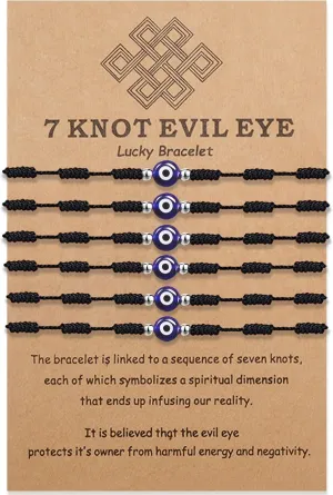 BOCHOI Evil Eye Bracelet for Women Good Luck String Bracelet Kabbalah Protection Friendship Wish Bracelet Jewelry for Girls Girlfriend Wife Mother Daughter