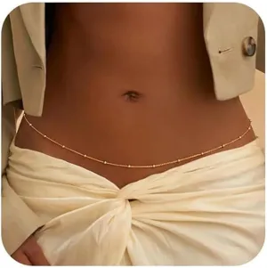 Body Belly Belt Metal Waist Chain Jewelry Accessories Gold Silver Belts for Women Girls