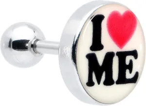 Body Candy 16G Womens 6mm Stainless Steel I Love Me Glow In The Dark Cartilage Earring Helix Tragus Jewelry 1/4"