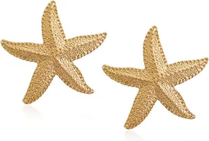 Boho Starfish Earrings Starfish Statement Star Stud Earrings for Women Beach Ocean Summer Gift