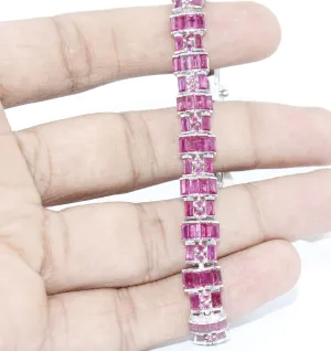 Bracelet Handmade Art Ruby Watch Charm For Girls Woman 4X2 Mm