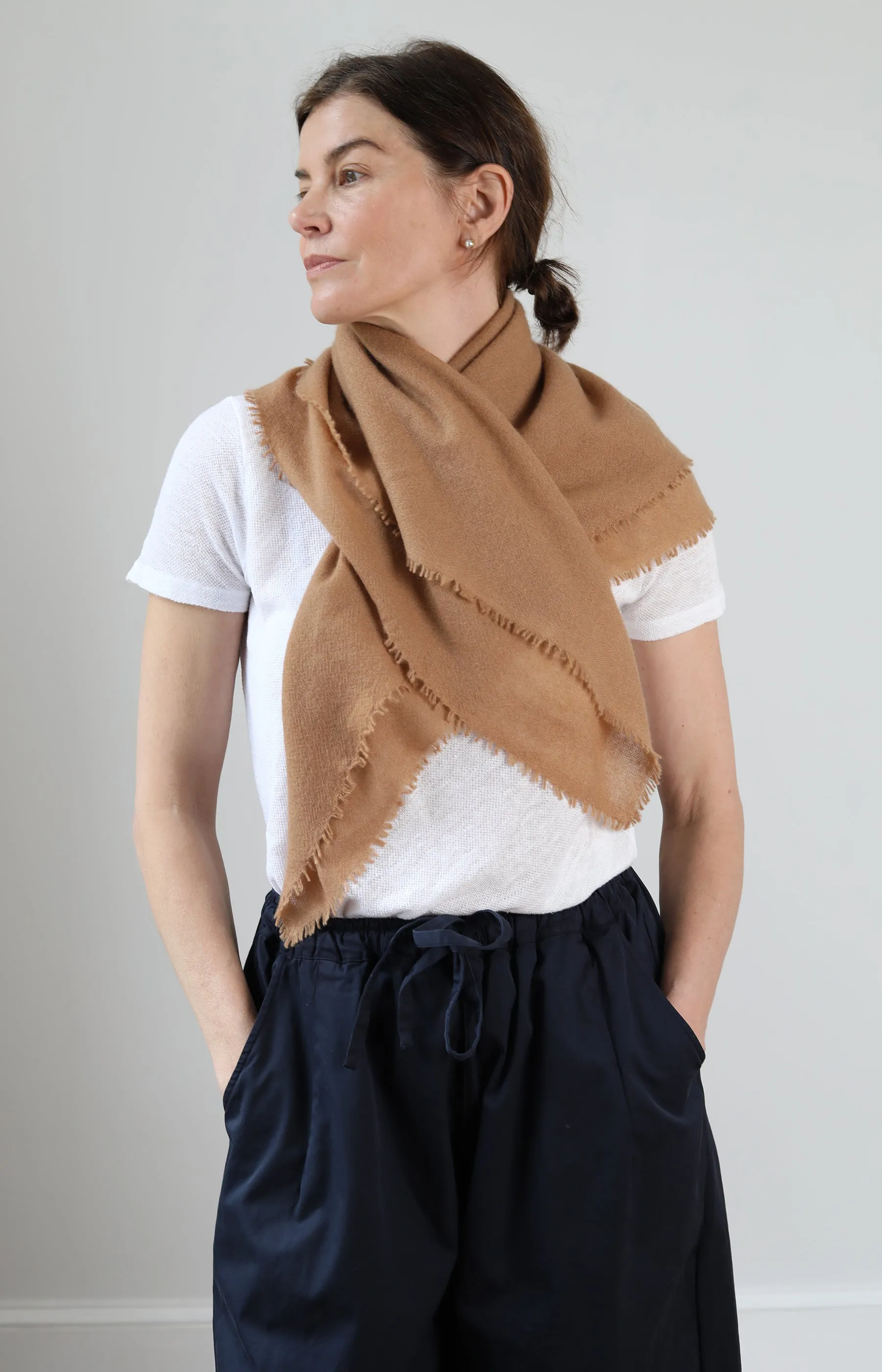 Camel Cashmere Scarf