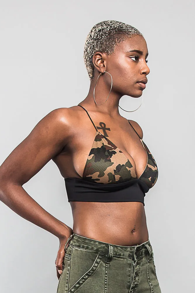 Camo Bralette Top