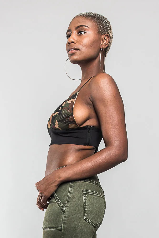 Camo Bralette Top