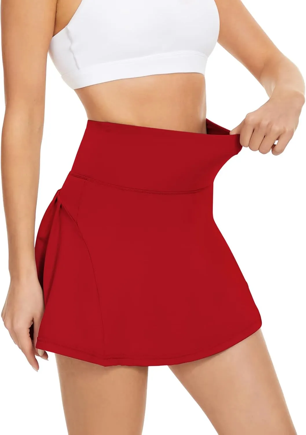 Century Star High Waisted Tennis Skirts for Women with Pockets and Shorts Womens Mini Athletic Golf Sports Running Skort