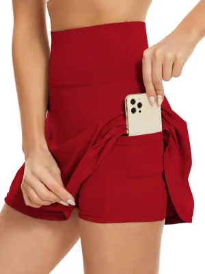 Century Star High Waisted Tennis Skirts for Women with Pockets and Shorts Womens Mini Athletic Golf Sports Running Skort