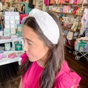 Chifley Knotted Headband In Ivory