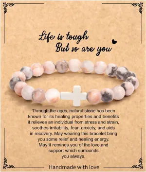 Christian Mothers-Day Gifts for Women, First Communion Confirmation Graduation Gifts Religious Cross Bracelet for Mom/Daughter/Friend/Sister/Grandma/Granddaughter/Godmother/Her, Inspirational Birthday Faith Based Jesus Jewelry