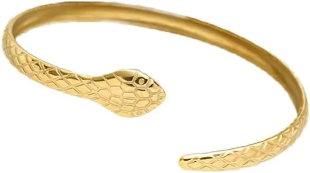 CJIAYUJEW Gold Snake Bracelet for Women Snake Cuff Bracelet Open Bangle Bracelet for Best Sisters Friendship Bracelet Jewelry