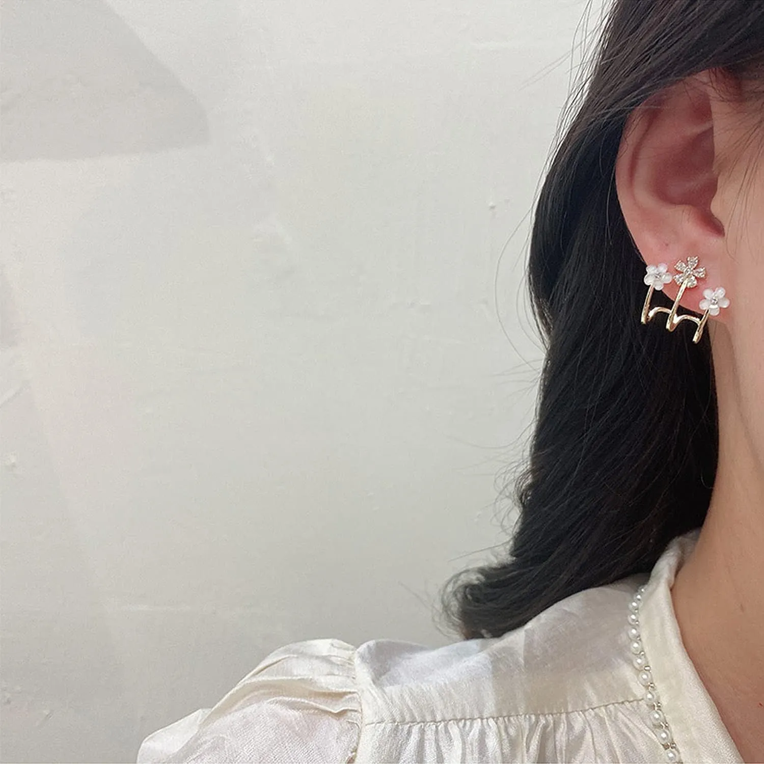 Claw Earrings Cuff for Women Zircon Stud Ear Cuffs Hoop Earrings That Look Like Multiple Piercings Multi Hoop Tiny Ear Wrap Cuff Piercing Studs Earrings for Women