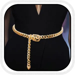 COSYDAYS Gold Chain Belt Plus Size Belly Chain Chunky Waist Body Jewelry for Women