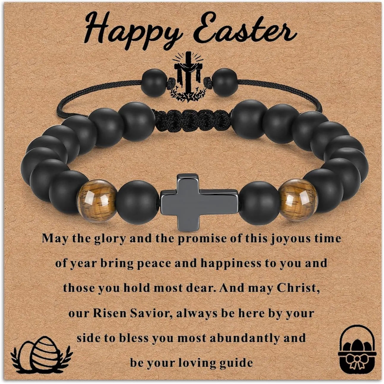 Cross Bracelet for Teens Girls Boys, Easter Basket Stuffers Graduation First Communion Baptism Confirmation Christian Present Jewelry Religious Easter Gifts for Goddaughter Daughter Son Niece