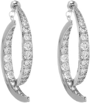 Cross Curved Earrings Zircon Curved Ear Cuff Earrings for Women Curved Stick Front Back Linear Drop Earrings Christmas Birthday Jewelry Gifts