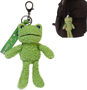 Cute Keychain Frog Plush Keychain Accessories Kawaii Keychains for Backpacks, Bags, Purse, Phone, Car Key Ring, Birthday Christmas Valentines Day New Year Gifts for Men Women
